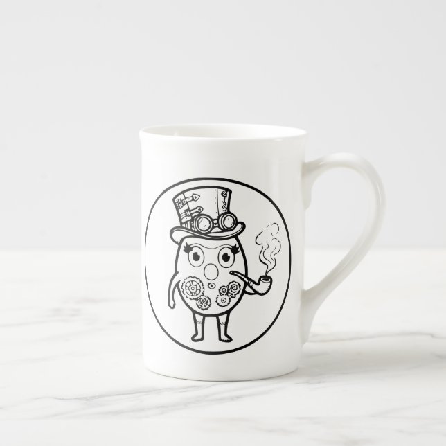 RG RA Ägg Konst Benporslin Mugg (Höger)