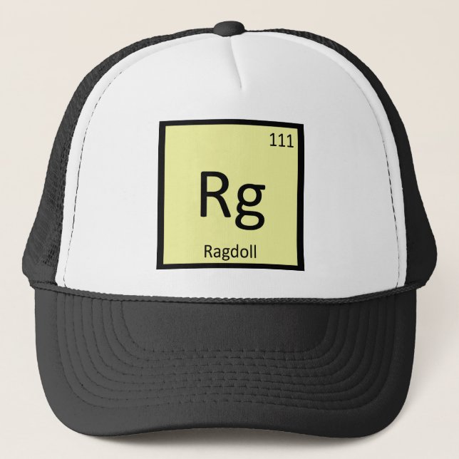 Rg - Ragdoll Kat Chemistry Periodic Bord Inslag Keps (Framsida)