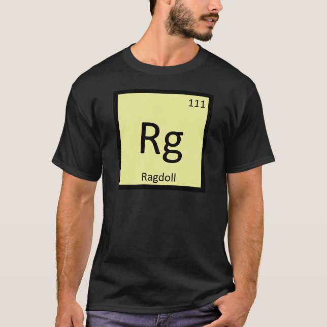 Rg - Ragdoll Katt Kemi Periodiska Systemet Element T-shirt (Framsida)