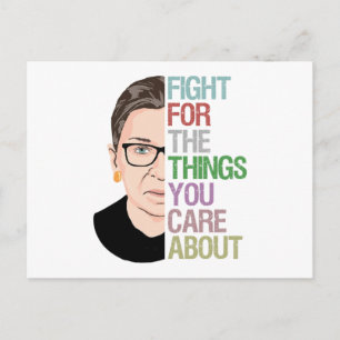 RGB-citat, kämpa för Sak som du bryr dig om Vykort