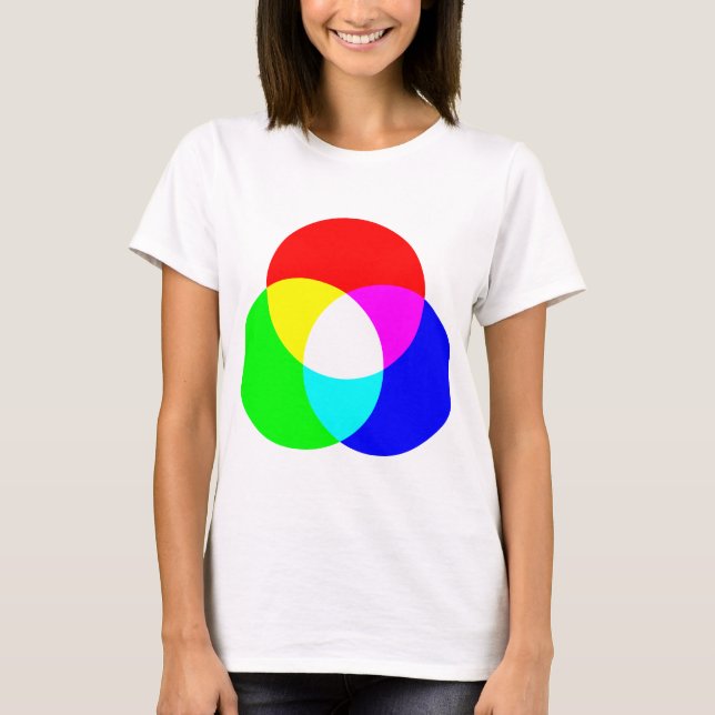 Rgb-färg modellerar tee (Framsida)