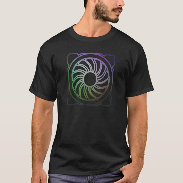 RGB Fodral Fläkt som ändrar en PC Masterrace-spelk T Shirt (Framsida)