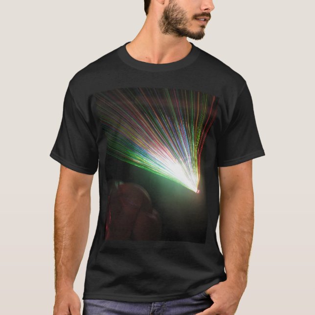 Rgb-laser strålar t shirt (Framsida)