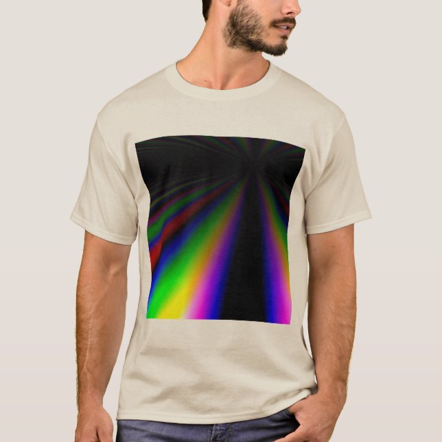 RGB-ljussken i den avstånd mörken T Shirt (Framsida)