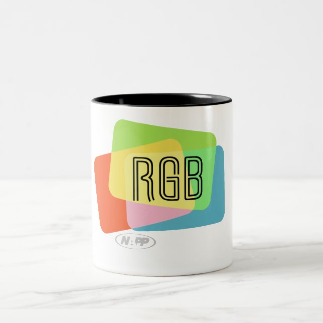 Rgb-mugg från de vänliga folksna på NAPP Två-Tonad Mugg (Center)
