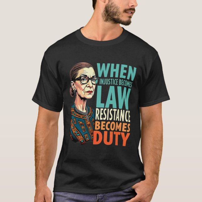 RGB när orättvisa blir lagmotstånd T Shirt (Framsida)