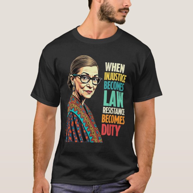 RGB när orättvisa blir lagmotstånd T Shirt (Framsida)