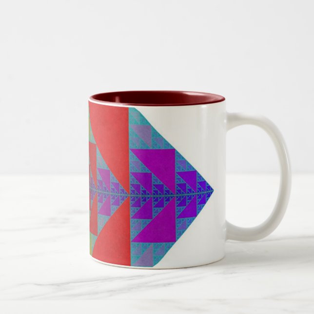 RGB Sierpinski kvadrerar muggen Två-Tonad Mugg (Höger)