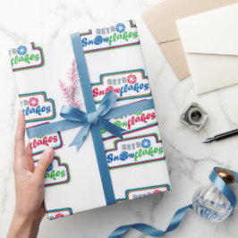 RGB Snöflingor på Grått Presentpapper