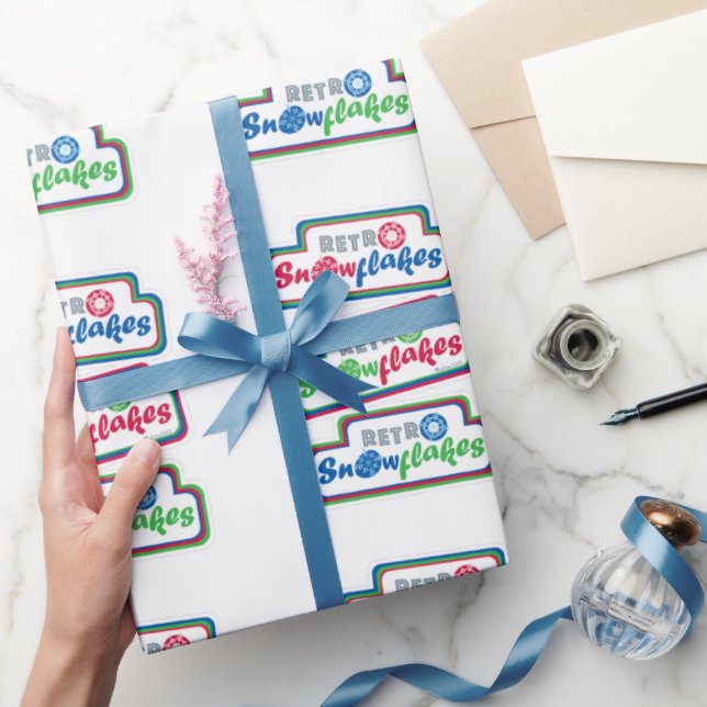 RGB Snöflingor på Grått Presentpapper (Gifting)