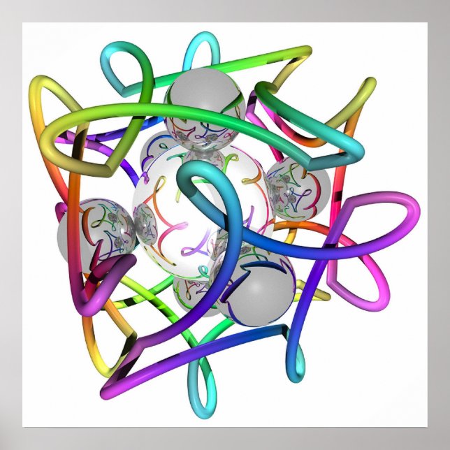 RGBCube - Vit Poster (Framsidan)