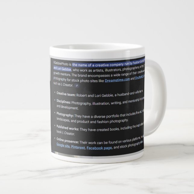 RGPhoto Wermz Logo with Description Giant Coffee M Jumbo Mugg (Framsida höger)