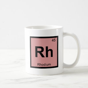 Rh - Rhodium Chemistry Periodic Bord Symbol Kaffemugg
