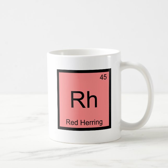 Rh - Röd Sill Kemiskt Elemente Symbol Rollig T Kaffemugg (Höger)
