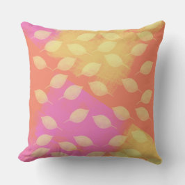 Rhapsody i Gult, Terracotta och Violet Abstrakt Kudde