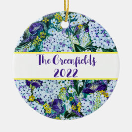 Rhapsody Poppy & Hydrangea Personlig Ornament