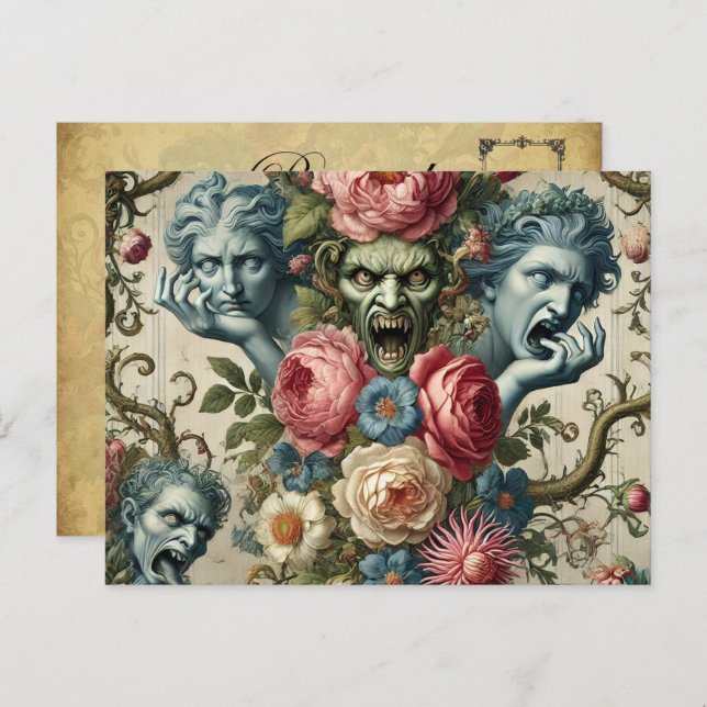 Rhapsody Road - Gothic Victorian Helg Vykort (Fram/baksida)