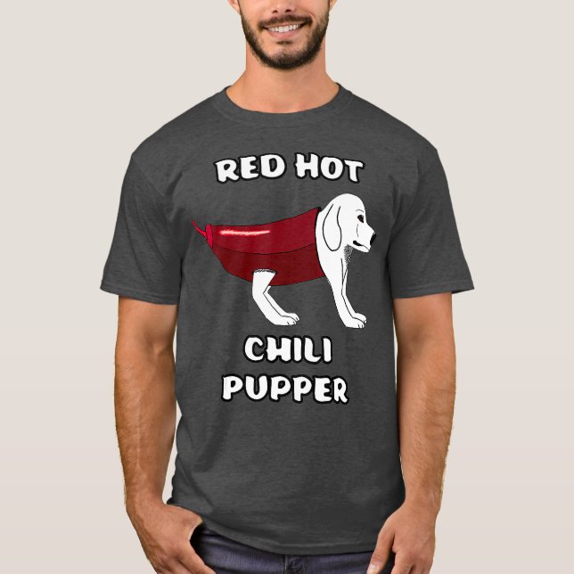 RHCP Red Hot Chili Pupper Peppers Parody Puppy T Shirt (Framsida)