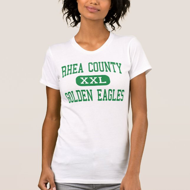 Rhea County - guld- örnar - kick - Evensville Tee (Framsida)
