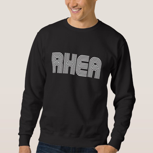 Rhea Food Retro 70s 80-tal Lång Ärmad Tröja (Framsida)