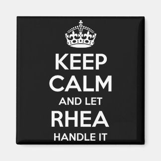 Rhea Keep Calm Personligt Namn Rolig Födelsedag Magnet