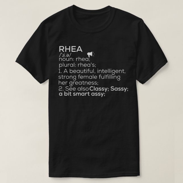 Rhea Namn Rhea Definition Rhea Female Namn Rhea Me T Shirt (Design framsida)