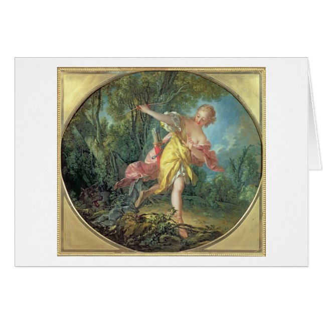 Rhea Sylvia som flyr från vargen, 1756 Hälsningskort (Framsidan Horizontal)