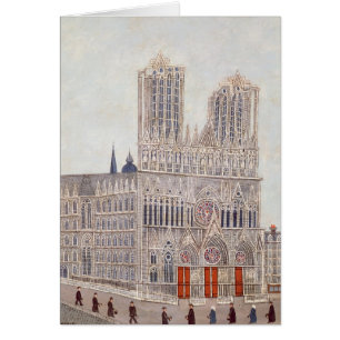 Rheims domkyrka, c.1923 hälsningskort