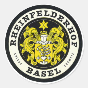 Rheinfelderhof Basel Schweiz Travel Sticker Runt Klistermärke