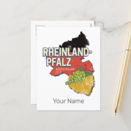 Rheinland-Pfalz Tyskland federal State RLP Helg Vykort
