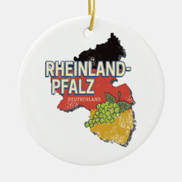 Rheinland-Pfalz Tyskland federal State RLP Julgransprydnad Keramik
