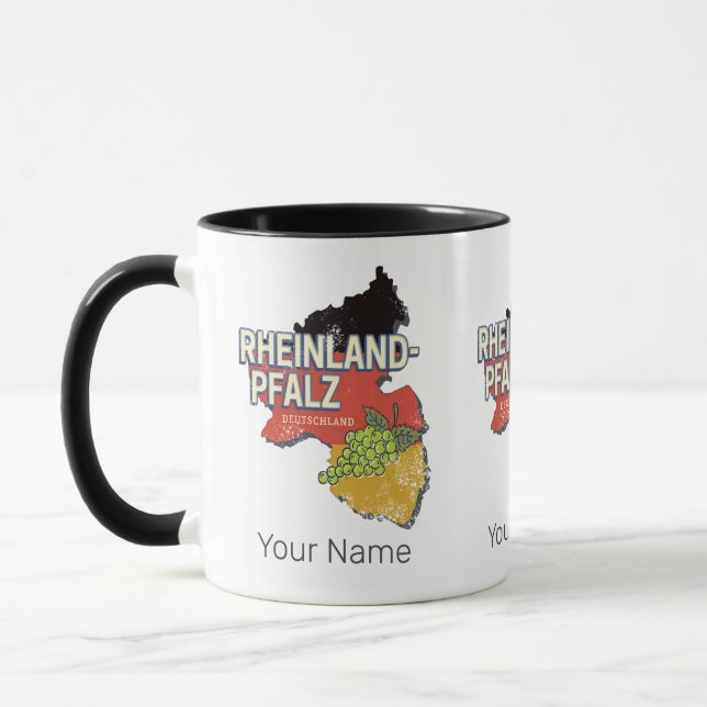 Rheinland-Pfalz Tyskland federal State RLP Mugg (Vänster)