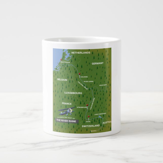 Rhen retro rese karta. Jättekaffekopp Jumbo Mugg (Framsidan)