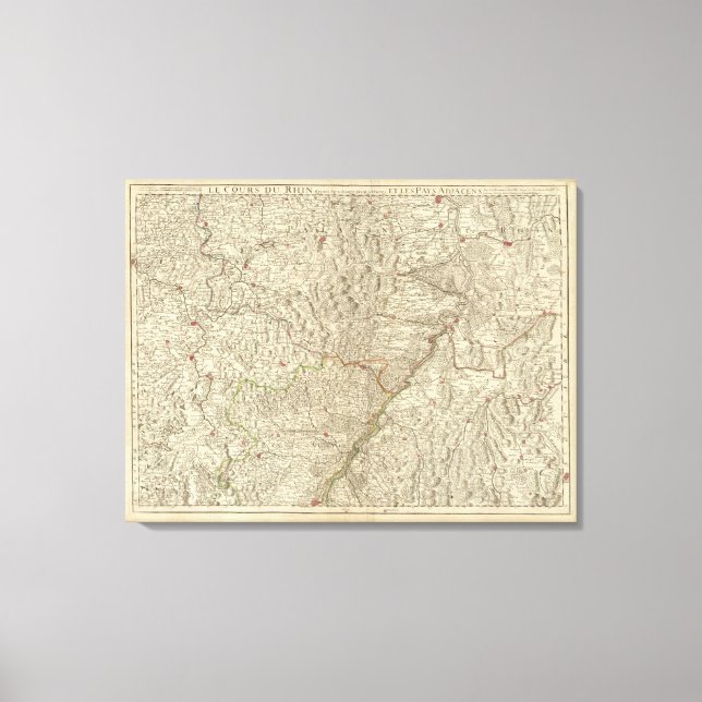 Rhendalen Valley, Frankrike Canvastryck (Framsida)