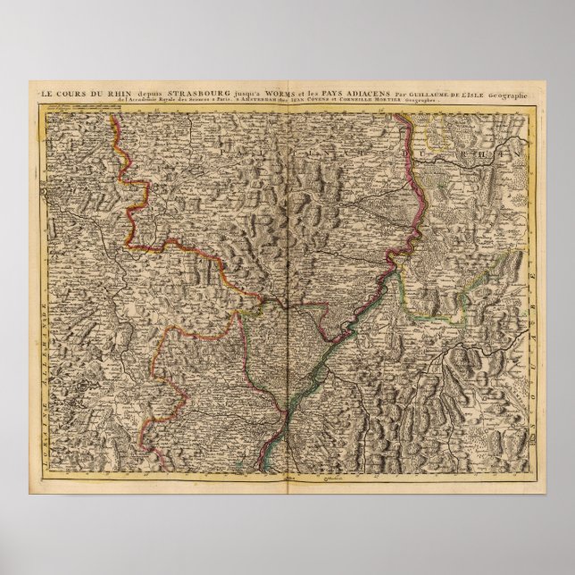 Rhendalen Valley i Tysklanda och Frankrike Poster (Framsidan)