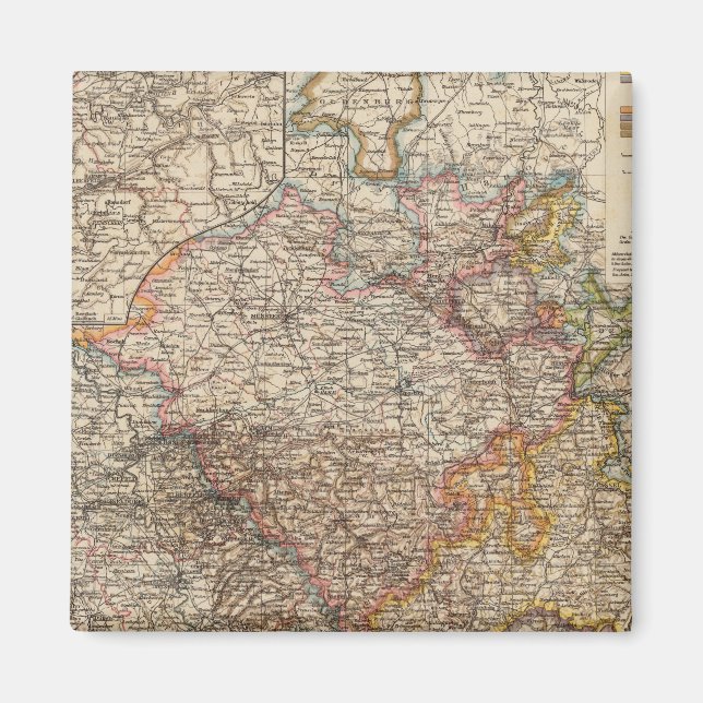 Rhenish Prussia, Westphalia, HesseNassau Magnet (Framsidan)