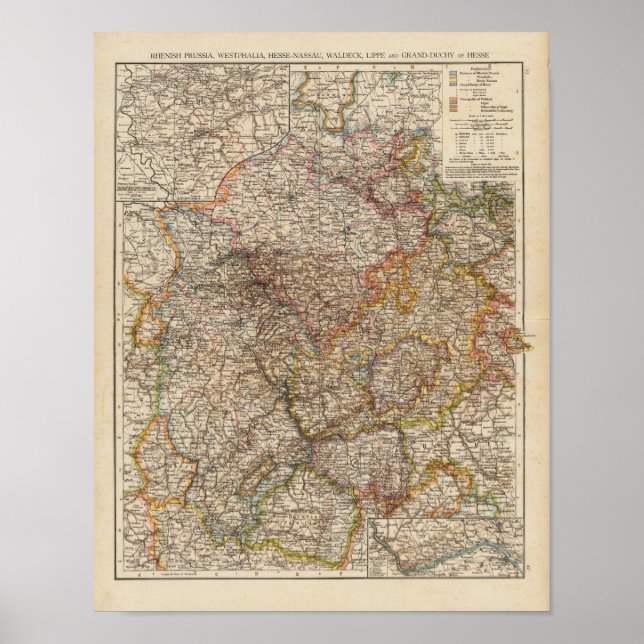 Rhenish Prussia, Westphalia, HesseNassau Poster (Framsidan)