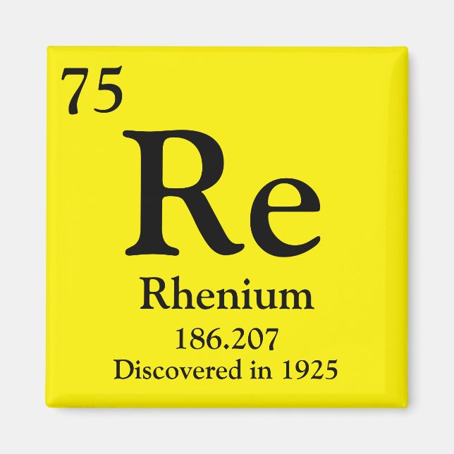 Rhenium Periodic Bord Magnet (Framsidan)