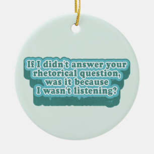 Rhetoriska frågor Funny Grammar Julgransprydnad Keramik