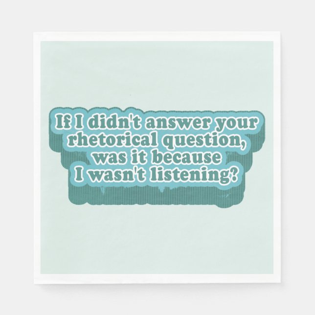 Rhetoriska frågor Funny Grammar Pappersservett (Framsidan)