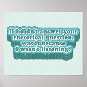 Rhetoriska frågor Funny Grammar Poster