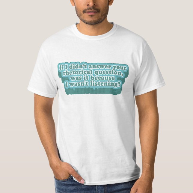 Rhetoriska frågor Funny Grammar T Shirt (Framsida)