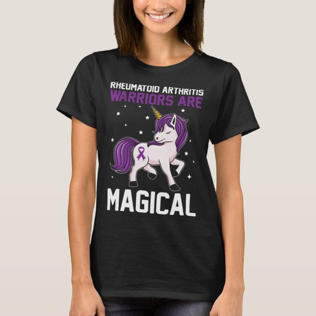 Rheumatoid Arthritis Warriors Are Magical Awarenes T Shirt (Framsida)