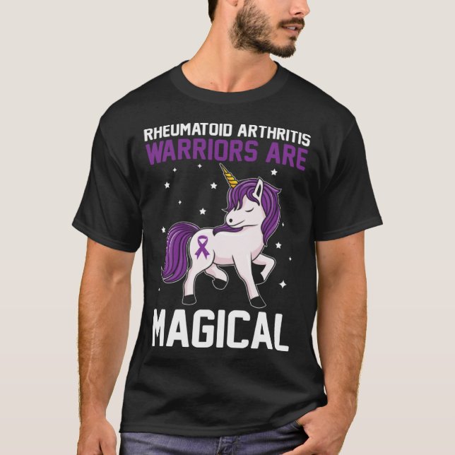Rheumatoid Arthritis Warriors Are Magical Awarenes T Shirt (Framsida)