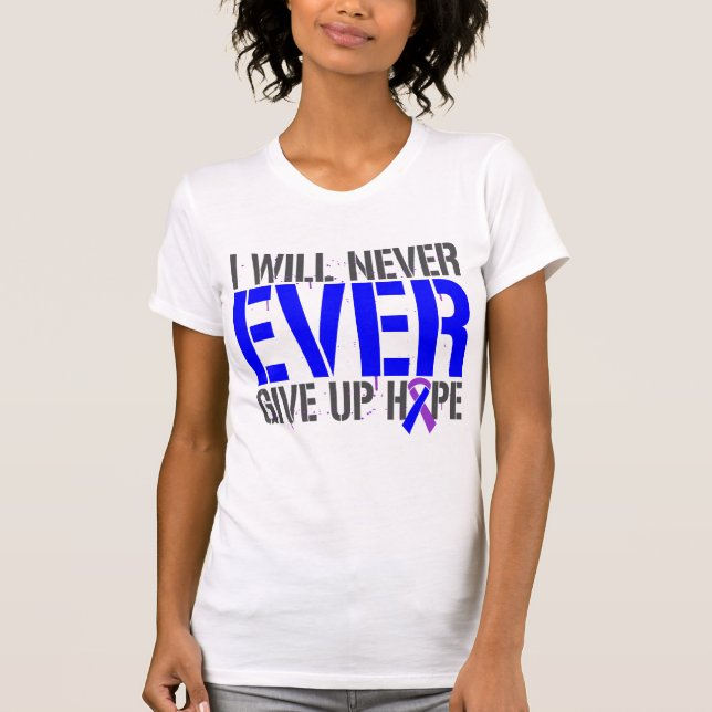Rheumatoid artrit som jag ska ger aldrig upp hopp tee shirt (Framsida)