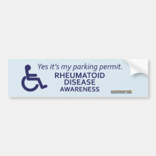 Rheumatoid artritmedvetenhet - handikapp bildekal