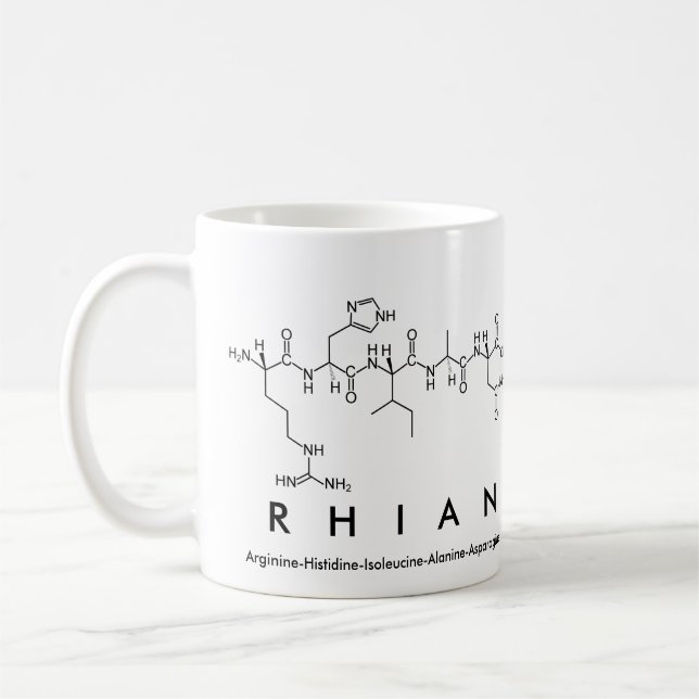 Rhian peptide namn mugg (Vänster)