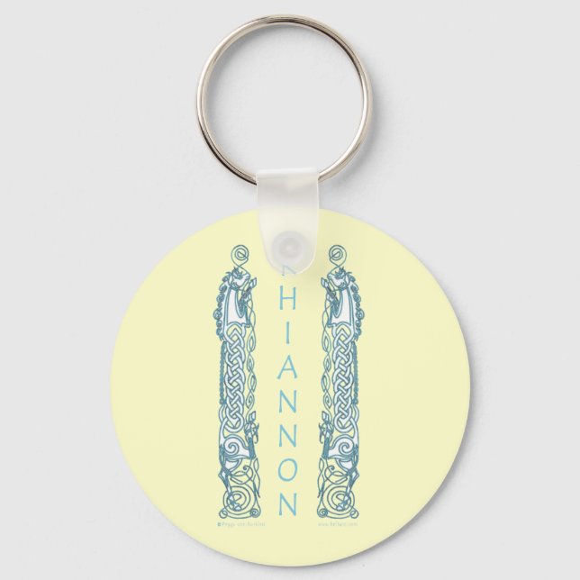 Rhiannon Celtic Horse Keychain, White Nyckelring (Framsida)