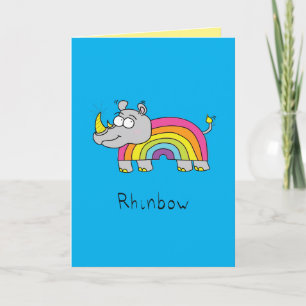 Rhinbow - kort för hälsning för