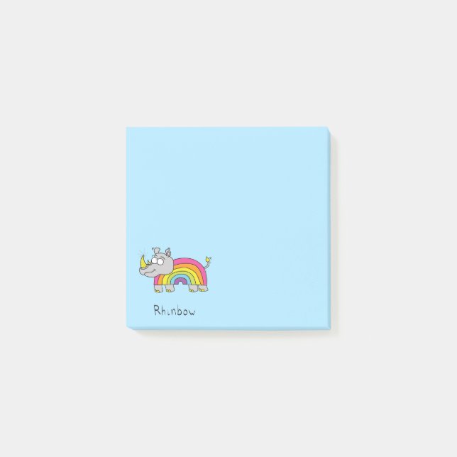 Rhinbow Rhino Rainbow Post- it Notes Post-it Block (Framsida)